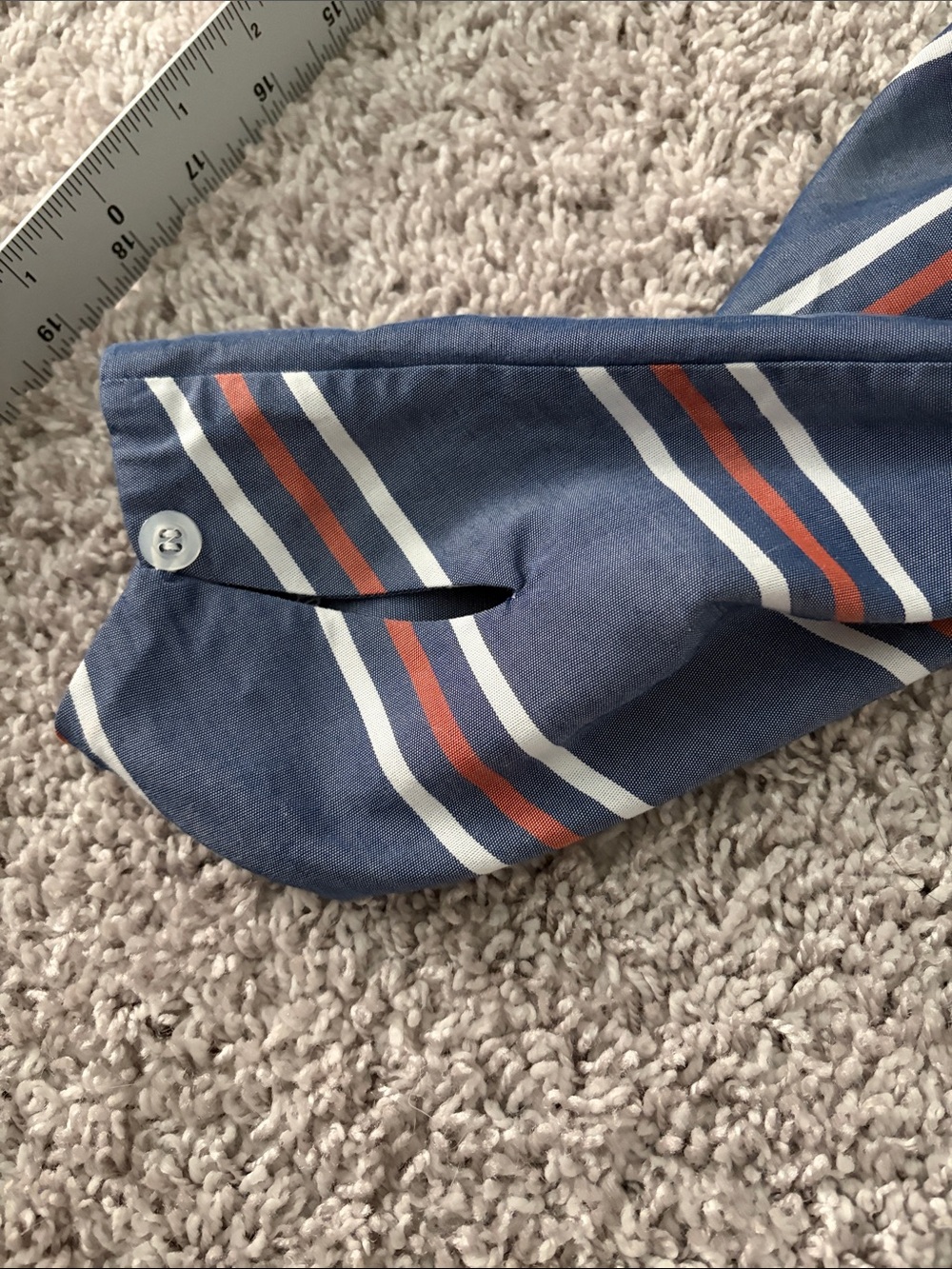 NICHOLAS Navy, White & Rust Striped Cold-Shoulder Top - Picture 7 of 13